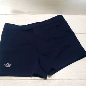 Adidas vintage 100% polyester woman navy blue shorts